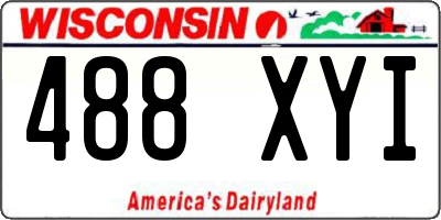 WI license plate 488XYI