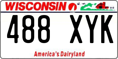 WI license plate 488XYK