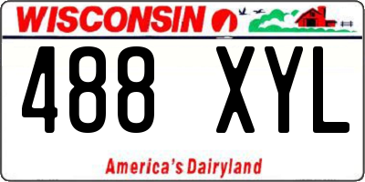 WI license plate 488XYL