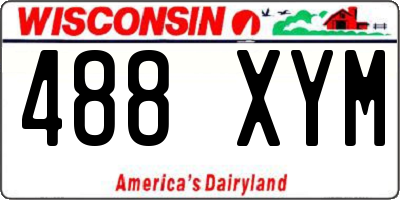 WI license plate 488XYM