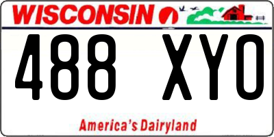 WI license plate 488XYO