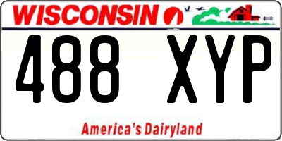 WI license plate 488XYP