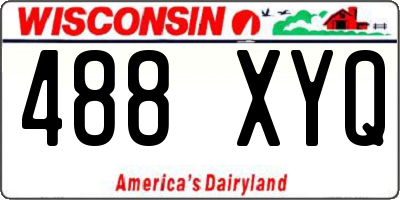 WI license plate 488XYQ