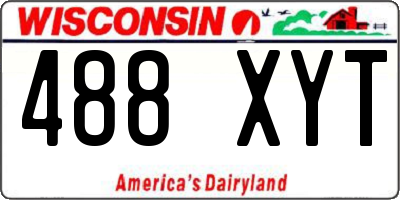 WI license plate 488XYT