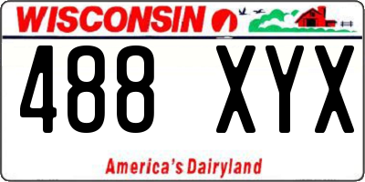 WI license plate 488XYX