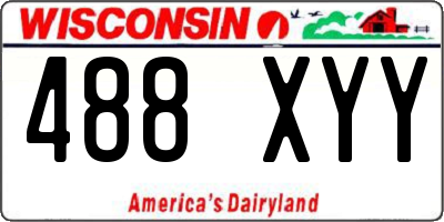 WI license plate 488XYY