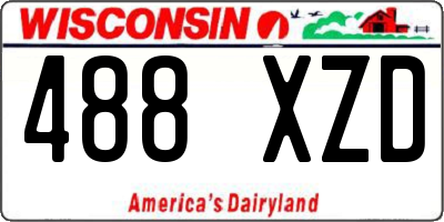 WI license plate 488XZD