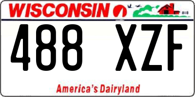 WI license plate 488XZF
