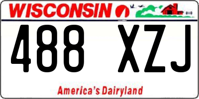 WI license plate 488XZJ