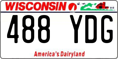 WI license plate 488YDG