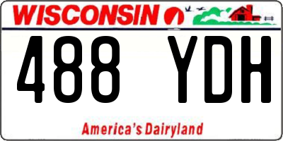 WI license plate 488YDH