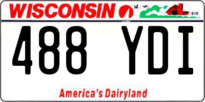 WI license plate 488YDI