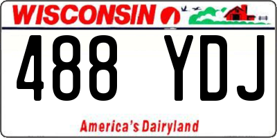 WI license plate 488YDJ