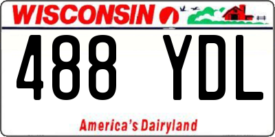 WI license plate 488YDL