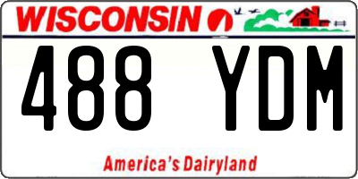 WI license plate 488YDM