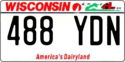 WI license plate 488YDN