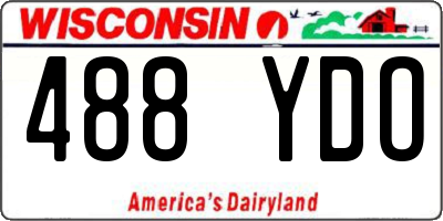 WI license plate 488YDO