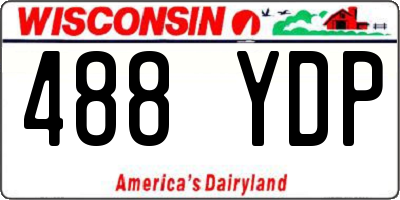 WI license plate 488YDP