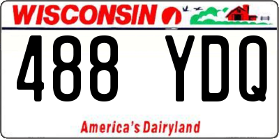WI license plate 488YDQ