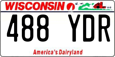 WI license plate 488YDR