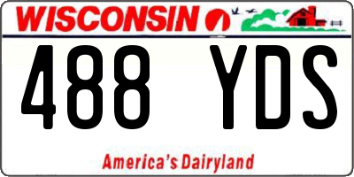 WI license plate 488YDS