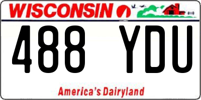 WI license plate 488YDU