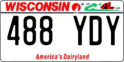 WI license plate 488YDY