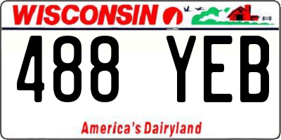 WI license plate 488YEB