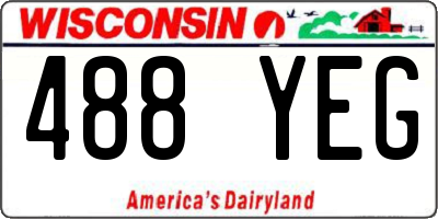 WI license plate 488YEG