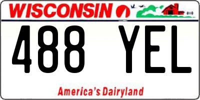 WI license plate 488YEL