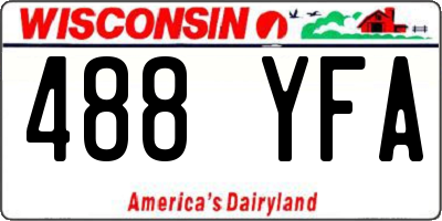 WI license plate 488YFA