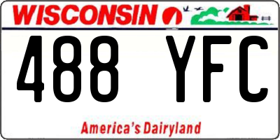 WI license plate 488YFC