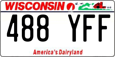 WI license plate 488YFF