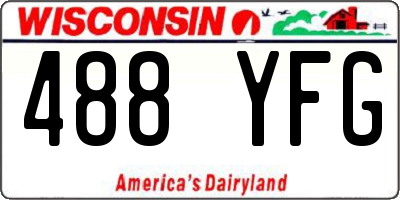 WI license plate 488YFG