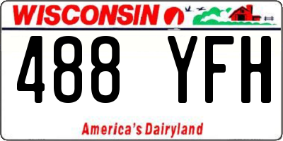 WI license plate 488YFH