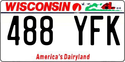 WI license plate 488YFK