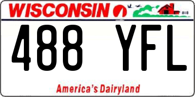WI license plate 488YFL