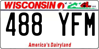 WI license plate 488YFM
