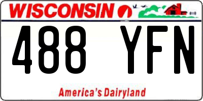 WI license plate 488YFN