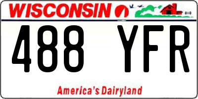 WI license plate 488YFR