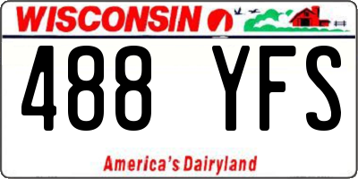 WI license plate 488YFS