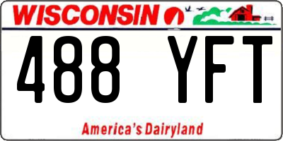 WI license plate 488YFT