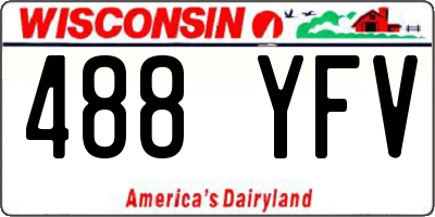 WI license plate 488YFV