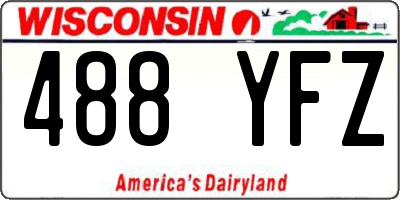 WI license plate 488YFZ
