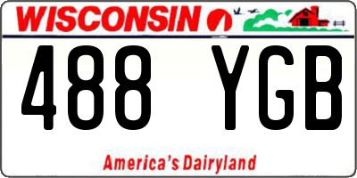WI license plate 488YGB