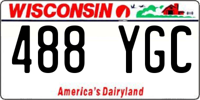 WI license plate 488YGC