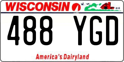 WI license plate 488YGD
