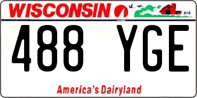 WI license plate 488YGE
