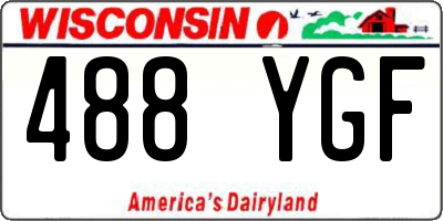 WI license plate 488YGF