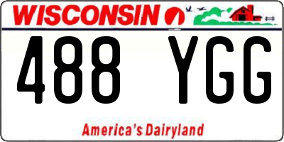 WI license plate 488YGG